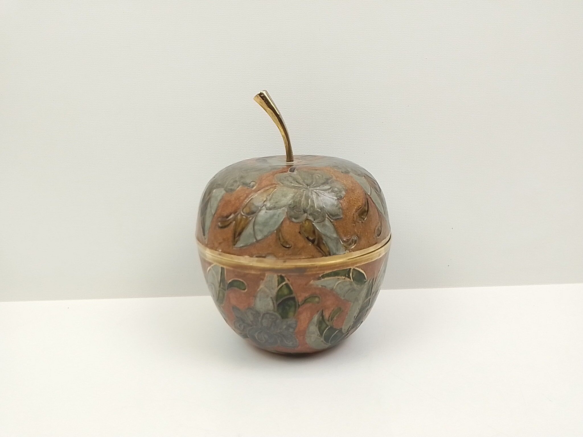 Brass box apple shape
