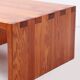 Brutalist Pine wood French coffee table, 1970 France