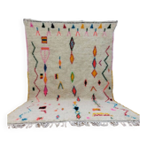 Handmade wool Berber rug 300x186 cm