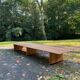 Long teak coffee table