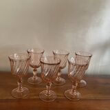 6 small Rosaline glasses