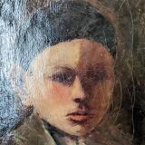 Antique oil on canvas frame, baroque gilded wood frame