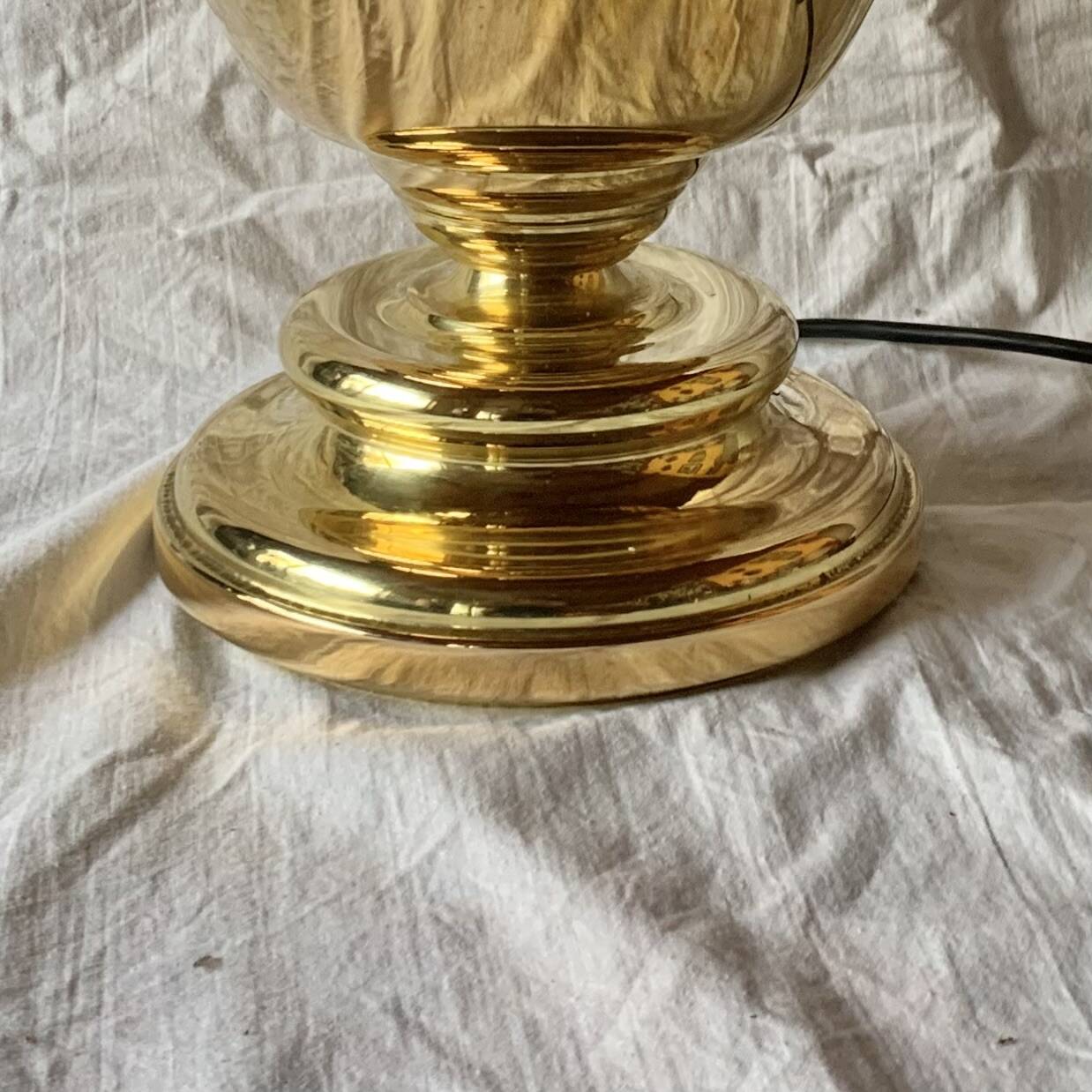 Large vintage brass lamp base - height: 75 cm