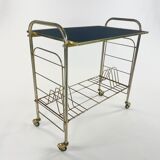 Hi_Fi furniture, brass and black velvet, circa 1970