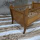 Rattan floor basket for pet
