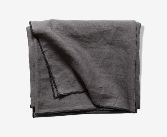 Nappe anthracite en lin upcyclé