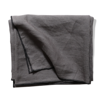 Anthracite linen tablecloth