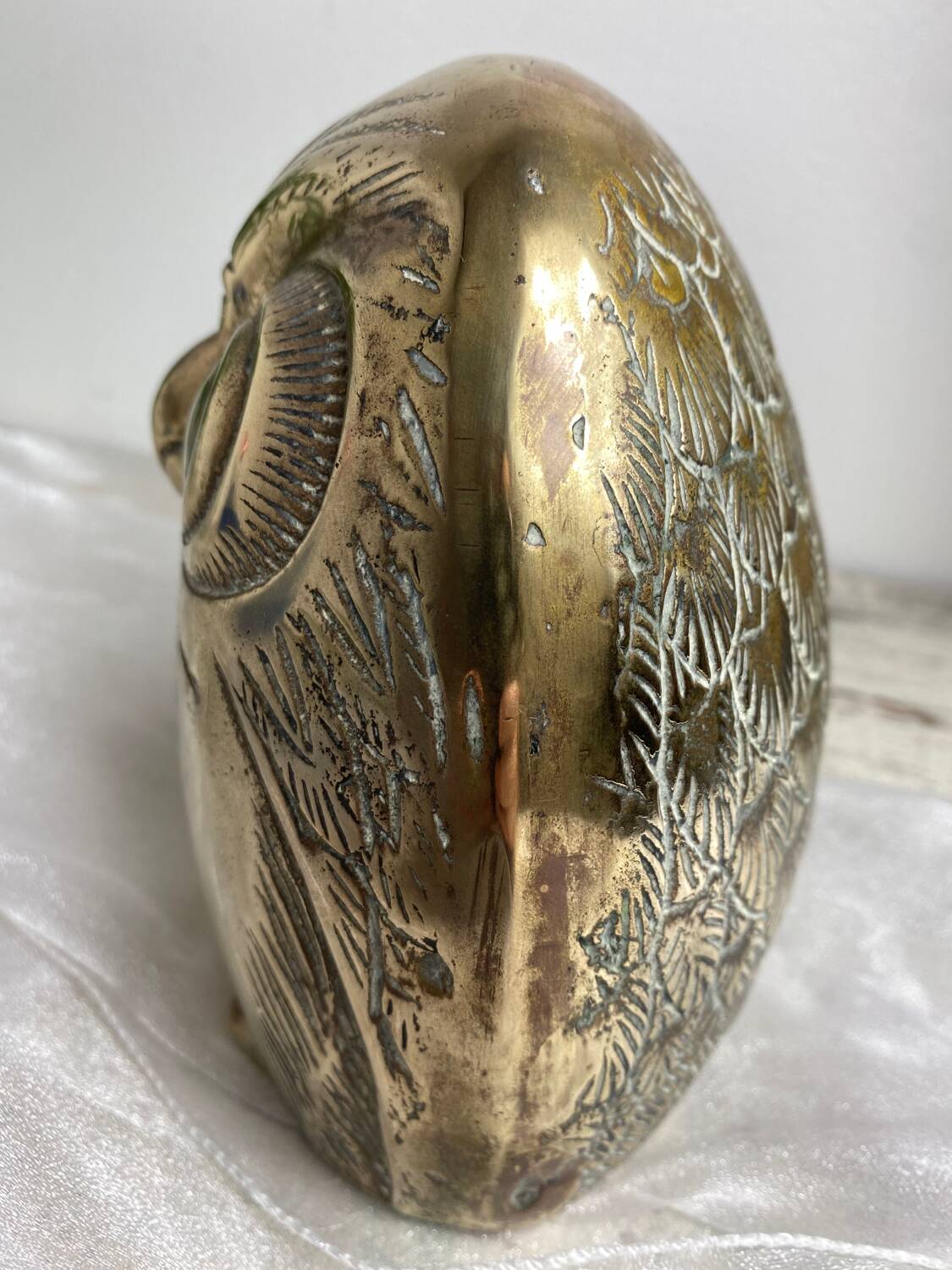 Large brass owl