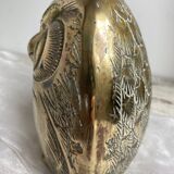 Large brass owl