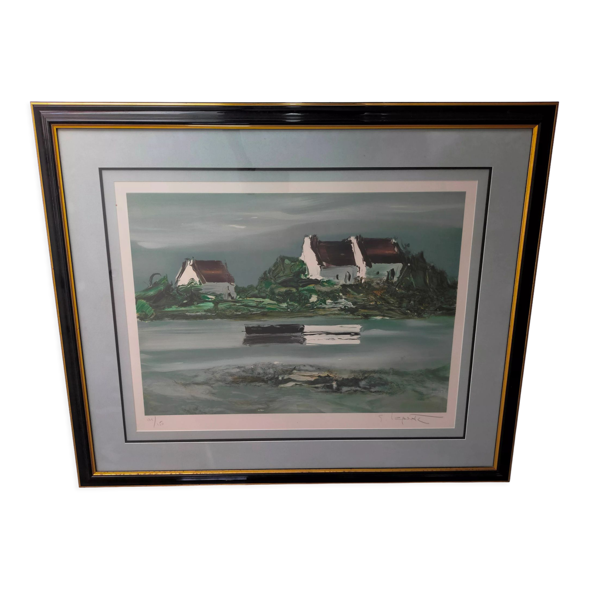 Georges Laporte lithograph signed and numbered landscape of