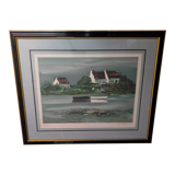 Georges Laporte lithograph signed and numbered landscape of brittany