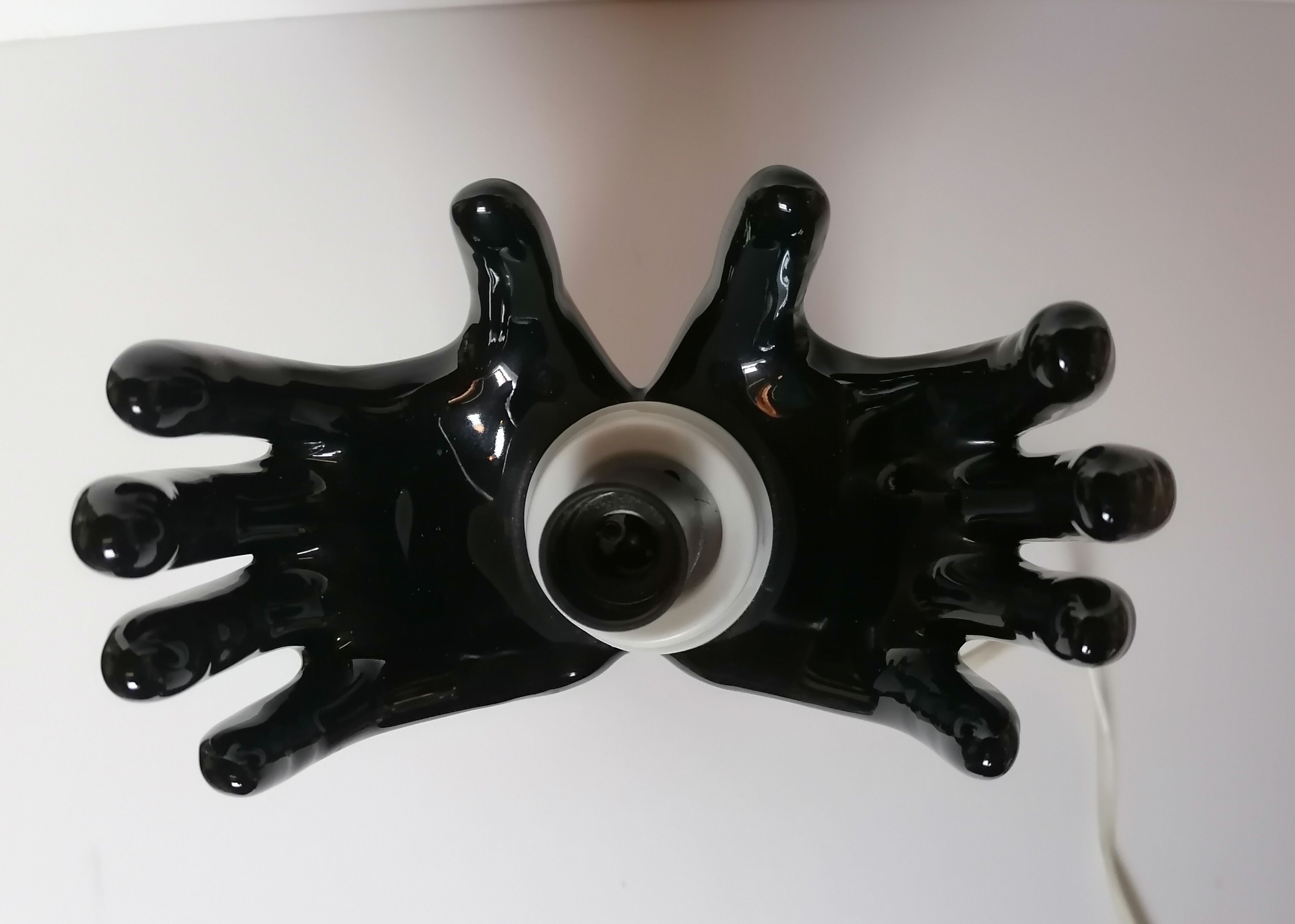 70s ceramic hand lamp