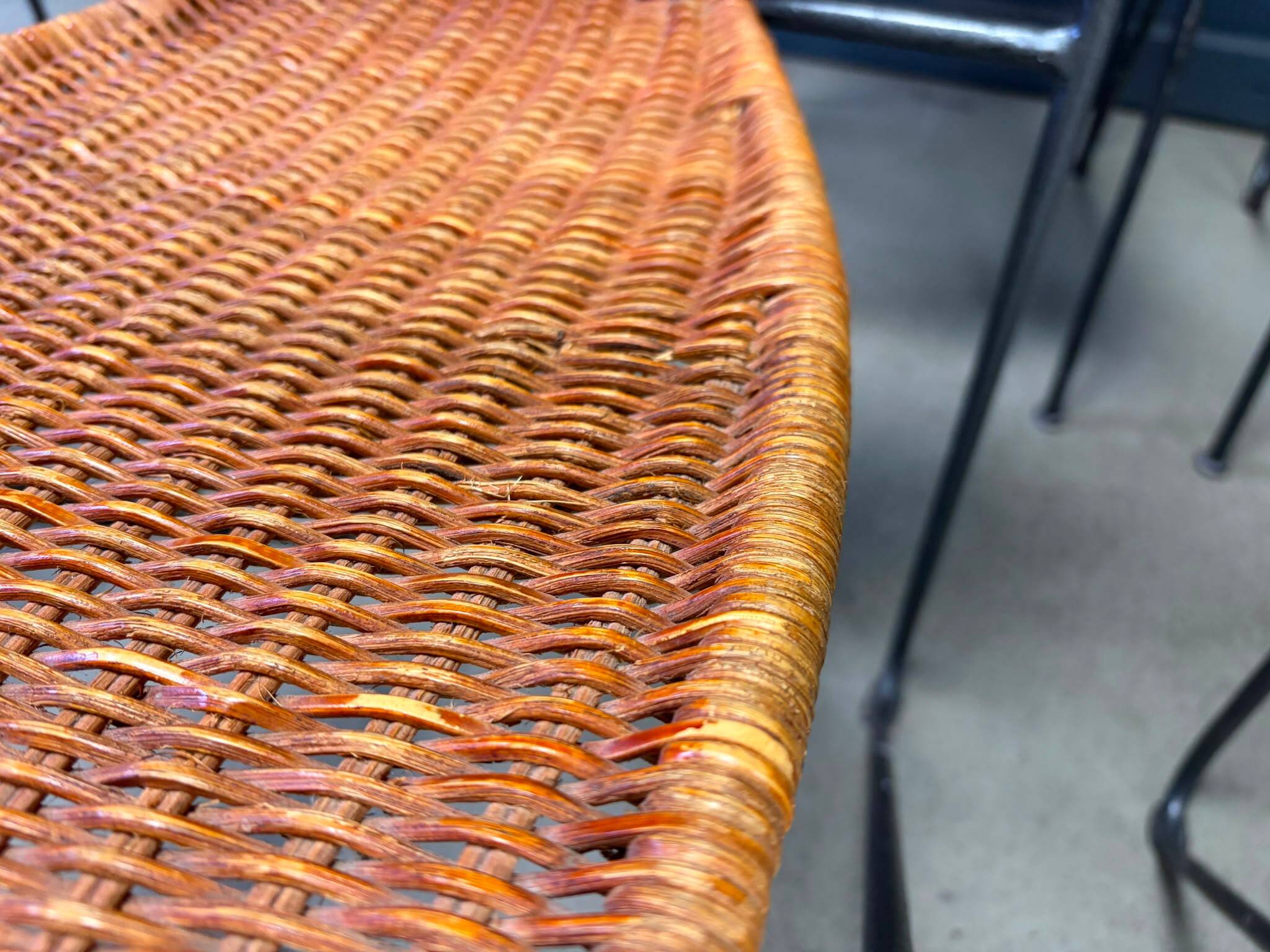 Wicker chairs by Frederick Weinberg, 1960s, set of 6