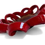 Vallauris Ceramic Centerpiece Bowl, Oxblood Faience, France, 1950s