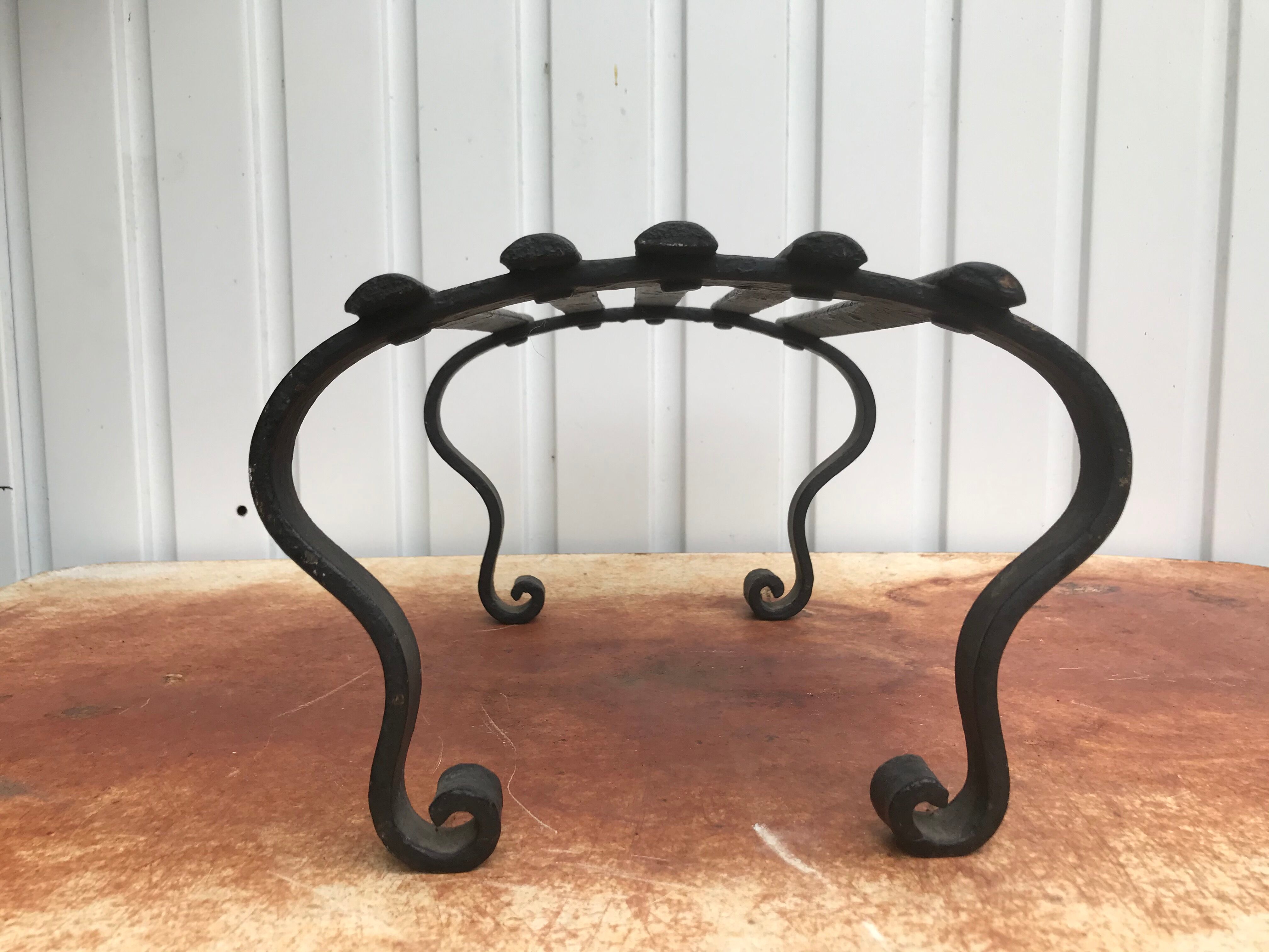 Wrought iron footrest