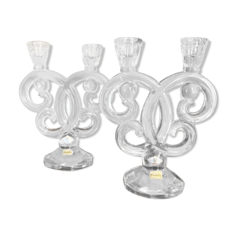 Pair of candlesticks crystal Valves