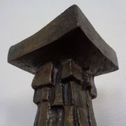 Large Brutalist German Bronze Candleholders, 1960s, Set of 2