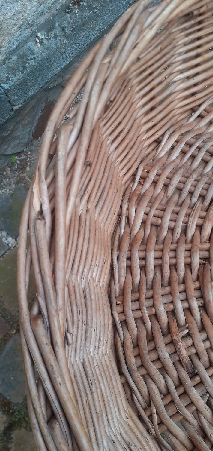 Vintage 50s planter on rattan stand