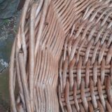 Vintage 50s planter on rattan stand