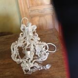 Lustre à pampilles en verre