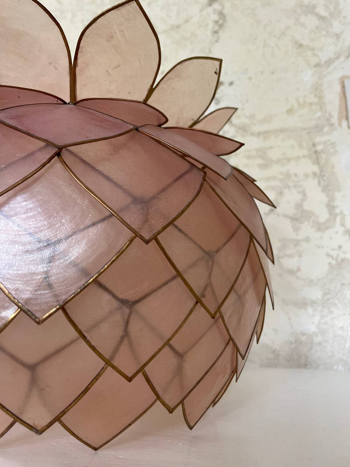 Abas-jour en nacre vintage