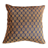Navy blue and orange Kachin cushion cover (RIDA)