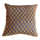 Navy blue and orange Kachin cushion cover (RIDA)