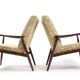 Fauteuils à fleurs vintage République tchèque 1970s