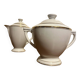 Sugar bowl and milk jug in Limoge porcelain
