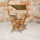 Rattan magazine holder, glass top