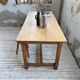 Table de ferme chêne doré 160cm