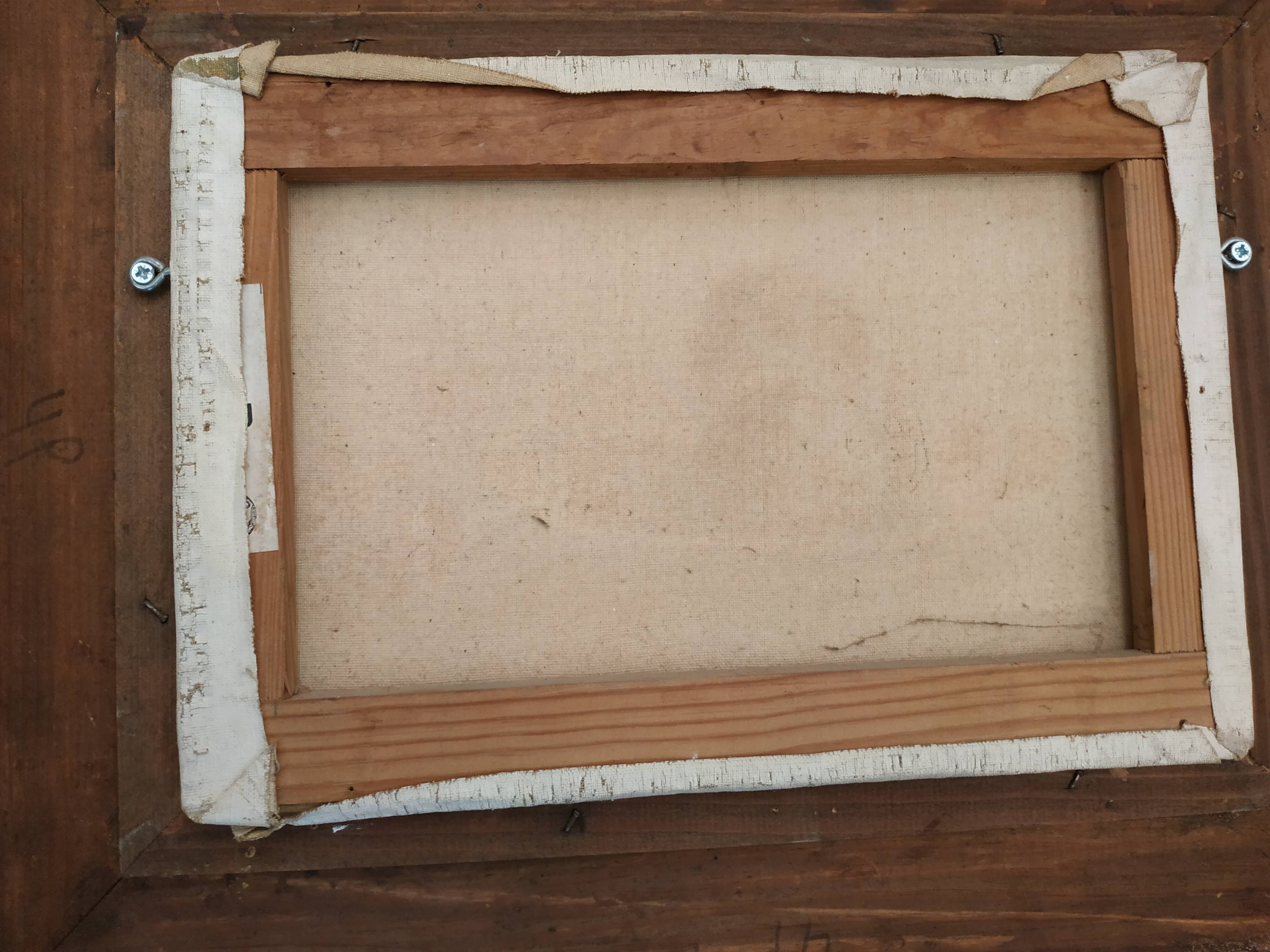 Still life painting with apples