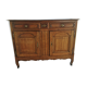 Old low buffet, 19th in rustic solid oak, carved and molded