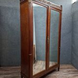 Mahogany and veneer wardrobe – Louis XVI style – Late 19th century