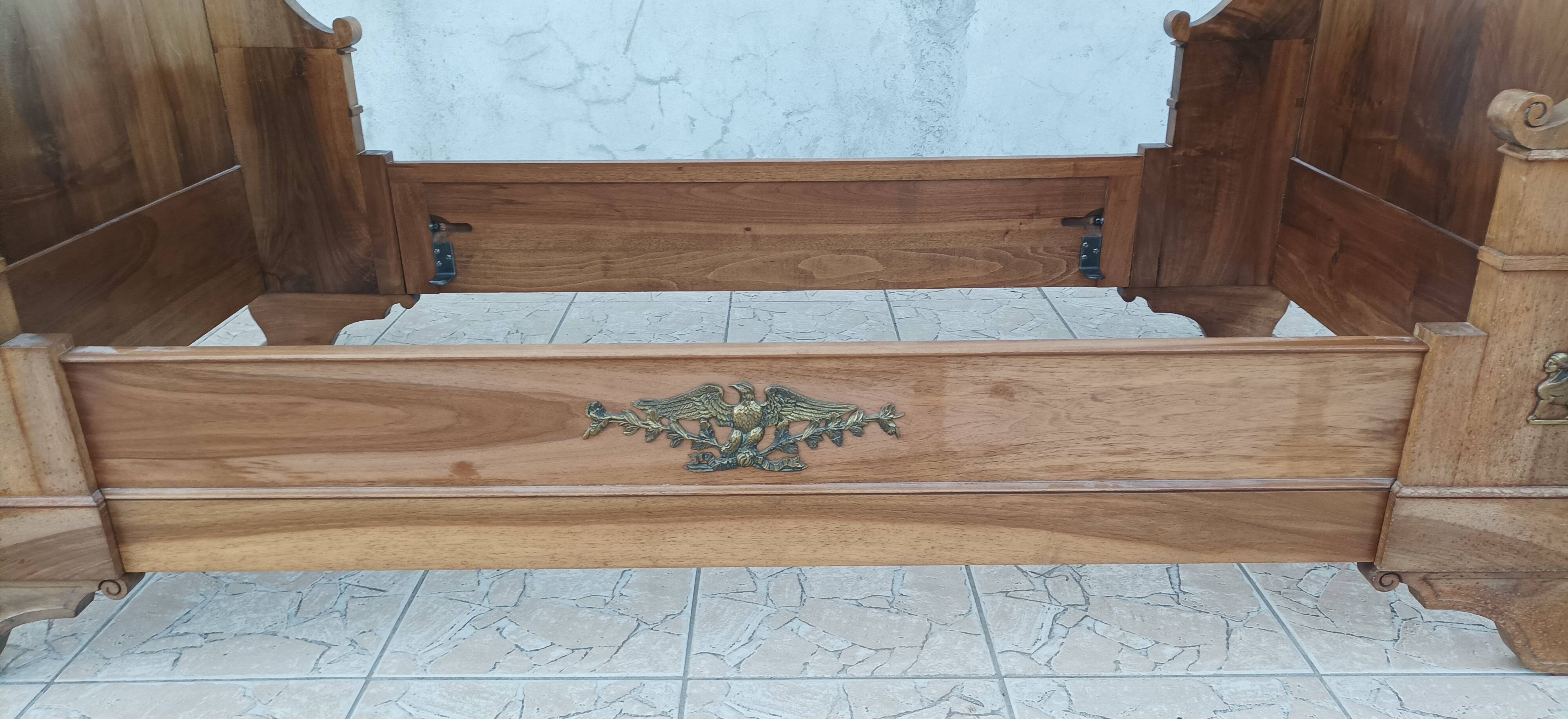Empire style mahogany bed