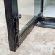 Vitrine antique, armoire suspendue, bois de pin, noir mat
