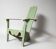 Spanish armchair in pine with recent decorative paint.