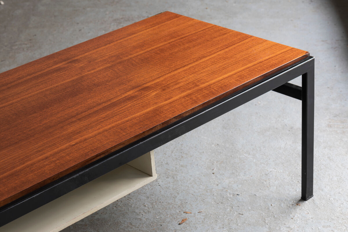 Coffee table, TU04, by Cees Braakman for Pastoe with magazine holder, Holland 1960’s