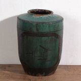 Large antique turquoise green vase (circa 1820) #37