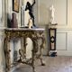 Painted and gilded wooden console, Italy, 18th century.