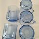 5 transparent blue Duralex mugs – French manufacturing