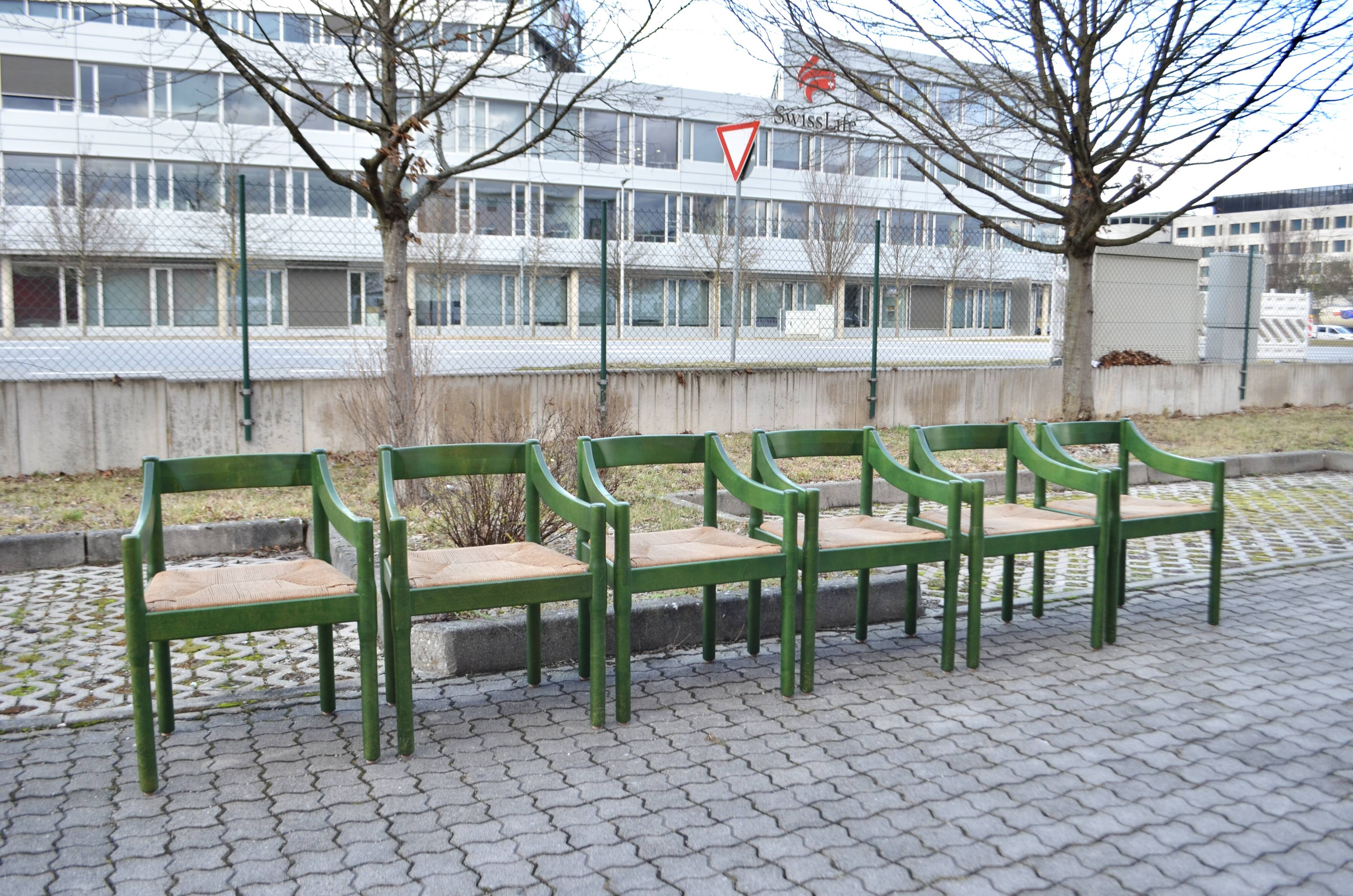 Cassina Model Carimate chair by Vico Magistretti, Set of 6