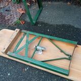 Pair of vintage community folding benches