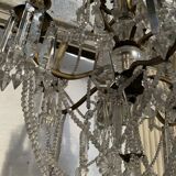 Lustre "Fontaine " de style Louis XV en bronze et pampilles XX siècle