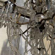 Louis XV style "Fontaine" chandelier in bronze and 20th century pendants