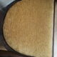 Old Empire-style gondola chair. Wooden chair - gold velvet. L48cm