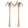 Pair of large "coconut/palm" wall lights in rattan