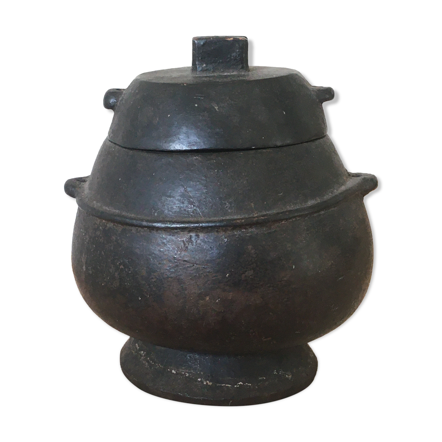 African ethnic wooden vase