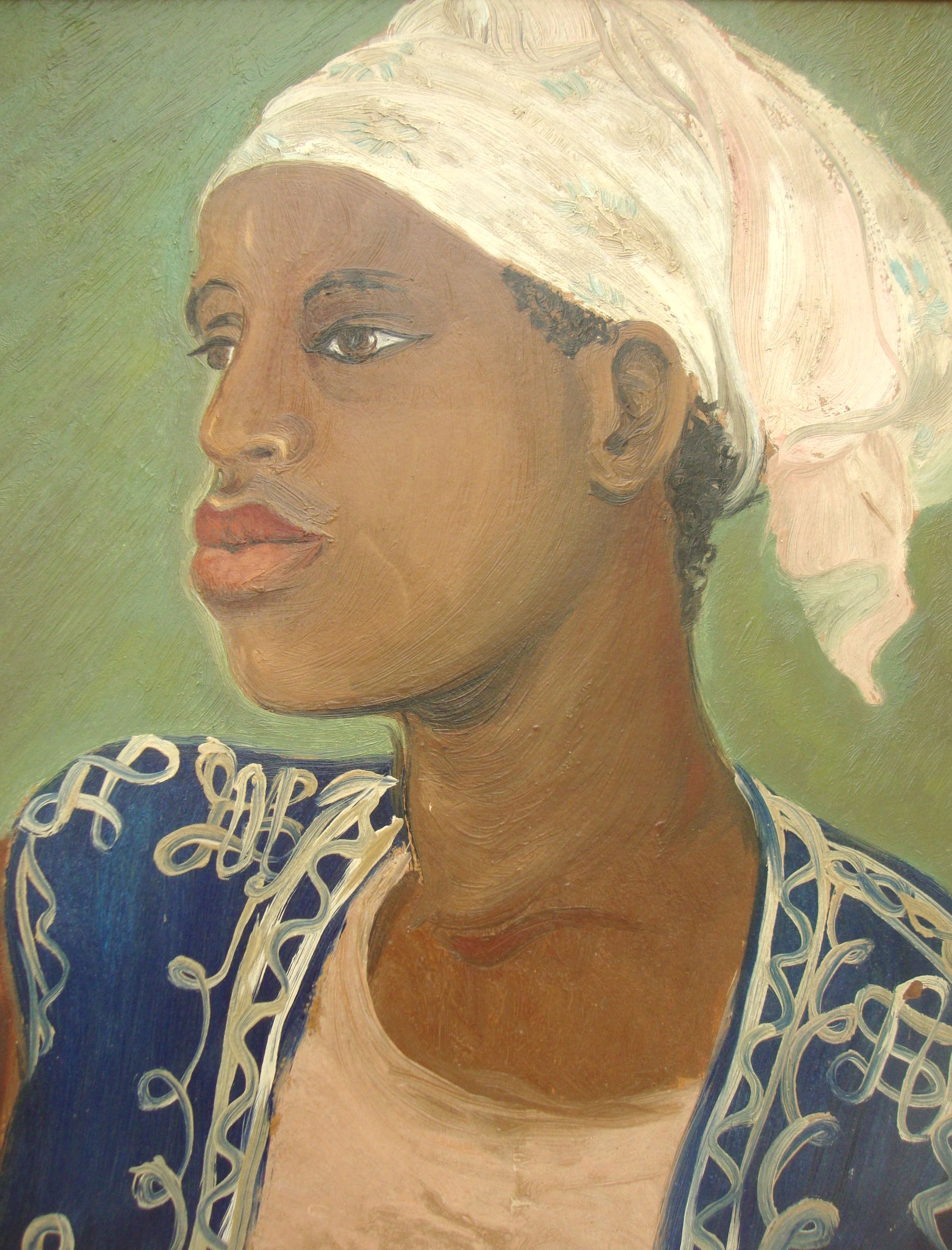 Tableau ancien portrait à l’huile
