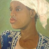 Old painting portrait in oil